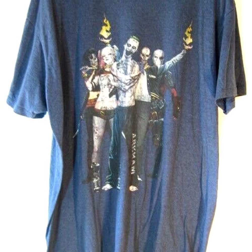 Suicide Squad blue t-shirt Arkham warner bros. size 2xl